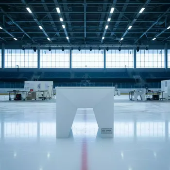 Аренда Стол придиванный Romario White в ледовом дворсе «Роза Хутор» — ART SPACE