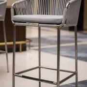 Аренда Барный стул Марсель плетеный из светло серого роупа в отеле Hyatt Regency Sochi — ART SPACE