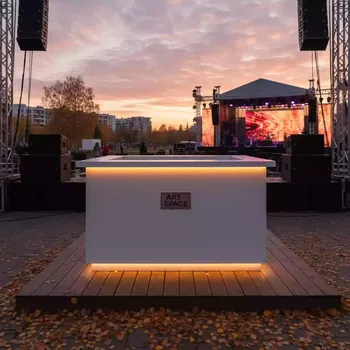 Аренда Стойка барная 110х66 см с LED подсветкой в Omega Sirius — ART SPACE
