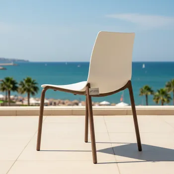 Аренда Стул пластиковый Allegra PP коричневый белый в Radisson Collection Paradise — ART SPACE