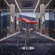 Аренда Барный стул металлический красный в Гранд Отель Поляна — ART SPACE