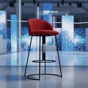 Аренда Стул барный вишневый Corona в ледовом дворце «Роза Хутор» — ART SPACE