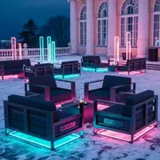 Аренда Лаунж зона из алюминия Royal Family Adrian цвет антрацит в санатории «Металлург» — ART SPACE