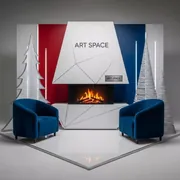Аренда Фотозона рождественский уют в ледовом дворце «Роза Хутор» — ART SPACE