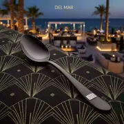 Аренда Ложка столовая Изи черная в пляжном клубе Del Mar — ART SPACE