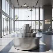Аренда Фуршетная система Ринг мини серебро в комплексе Sea Galaxy — ART SPACE