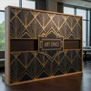 Аренда Пресс волл брус 4х3 м в ресторане «Sanremo» — ART SPACE