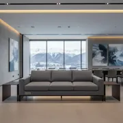 Аренда Зона лаунж KARL с трехместным диваном серая в Rixos Krasnaya Polyana — ART SPACE