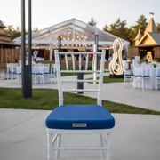 Аренда Подушки для стула Chiavari 5 см синяя в этно-парке «Моя Россия» — ART SPACE