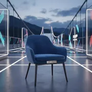 Аренда Стул Логан NEW синий велюр в Skypark Sochi — ART SPACE