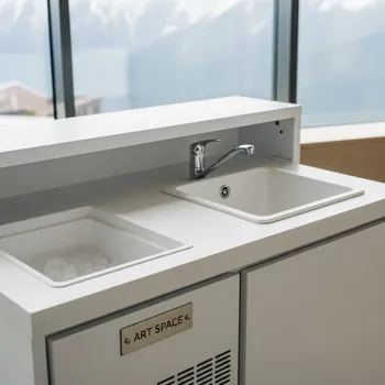 Аренда Стойка пластиковая барная с мойкой и ящиком для льда Frozen Desk Version 2 в Radisson Hotel Rosa Khutor — ART SPACE