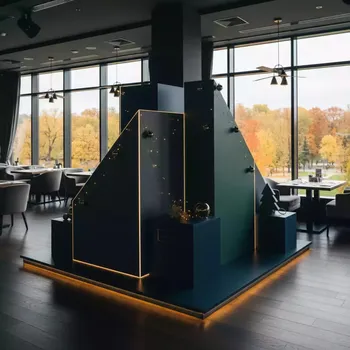 Аренда Фотозона новогодняя Лаконичность в ресторане «Плакучая Ива» — ART SPACE
