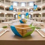 Аренда Емкость для соуса бамбук 85х60 мм в Зимнем театре — ART SPACE