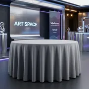 Аренда круглой серой скатерти в Сочи в Galich Hall
