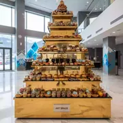 Аренда Подставка фуршетная Пирамида Gold Zeiher XL 16 уровней в Radisson Hotel Rosa Khutor — ART SPACE