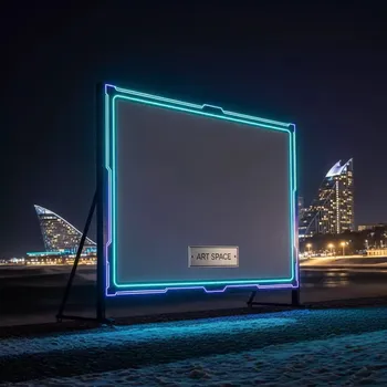 Аренда Экран для проектора 2х4 м на пляже «Мандарин» — ART SPACE