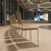 Аренда Стул Хит каркас шампань бежевый с заглушками в VK Stadium Sirius — ART SPACE