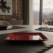 Аренда Тарелочка для комплимента Porland красная 110х70 мм в Rixos Krasnaya Polyana — ART SPACE