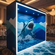 Аренда Фотозона Оптические иллюзии акула в Radisson Blu Resort & Congress Centre — ART SPACE
