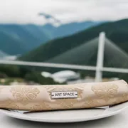 Аренда Салфетки журавинка шампань вензель 45х45 в Skypark Sochi — ART SPACE