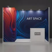Аренда Стенд выставочный POP UP Expand Mediawall Швеция с 1 местной бокс трибуной в санатории «Октябрьский» — ART SPACE