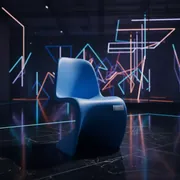 Аренда Стул детский Маммут синий пластиковый BL в МФК «Горный» — ART SPACE