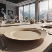 Аренда Тарелка закусочная Porland бежевая 24 см в Sochi Marriott Krasnaya Polyana — ART SPACE