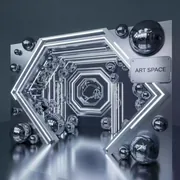 Аренда Фотозона серебряная на Новый год в ресторане «Высота 5642» — ART SPACE