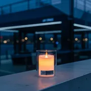 Аренда Свеча LED Ода прозрачная малая без батареек на теплоходе «Дагомыс» — ART SPACE