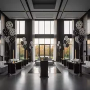 Аренда Шары с гелием 30 см чёрный горох в санатории «Русь» — ART SPACE