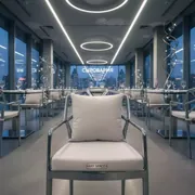 Аренда Подушка Кьявари молочная бархат в ресторане «Сыроварня» — ART SPACE