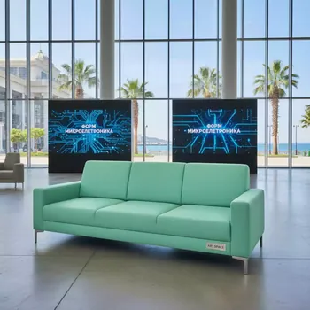 Аренда Диван трехместный California mint мятный на территории Морпорта Сочи — ART SPACE