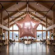 Аренда Звезда фольгированная 48 см нежно розовая в Golden Tulip Rosa Khutor — ART SPACE