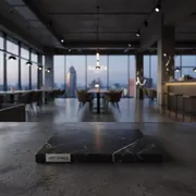 Аренда Блюдо черный мрамор 230х230 мм в ресторане «Паруса» — ART SPACE