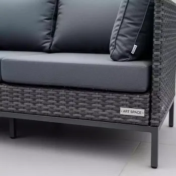 Аренда Диван трехместный B Rattan Arizona антрацит в Mövenpick Hotel — ART SPACE