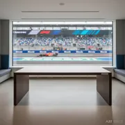 Аренда Стол Лидер 2 2400x800 белый венге в Novotel Resort — ART SPACE