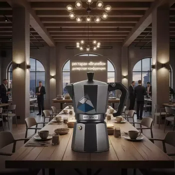 Аренда Кофеварка гейзерная 4 порции деколь Bella Italia 2 в ресторане «Brunello» — ART SPACE