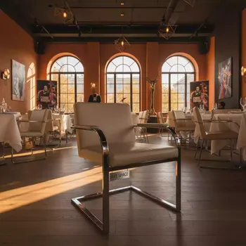 Аренда Стул Parker LB экокожа бежевая в ресторане «Brunello» — ART SPACE