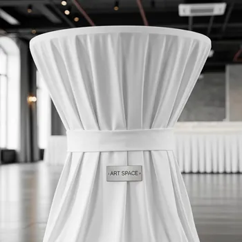 Аренда Скатерть белая круглая 2,6 м в Rodina Grand Hotel & SPA — ART SPACE