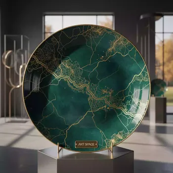 Аренда Тарелка "Зеленое золото" 33 см в Stella di Mosca — ART SPACE