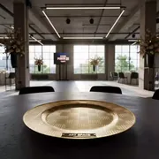 Аренда Тарелка подстановочная золотая Гетсби 33 см в лофте «Студия 21» — ART SPACE