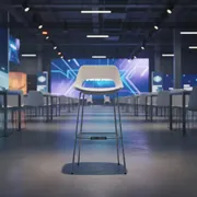 Аренда Барный стул Morbido Silver White в VK Stadium Sirius — ART SPACE