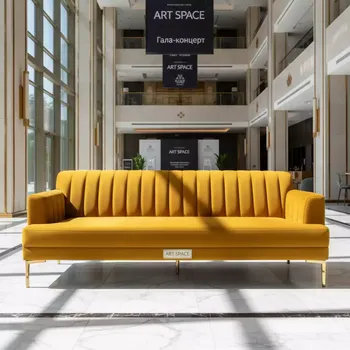 Аренда Диван Ритта Long горчичный в отеле Hyatt Regency Sochi — ART SPACE