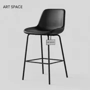 Аренда Стул барный черный из экокожи Lem BK в Green Flow Hotel — ART SPACE