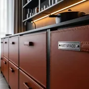 Аренда Кухня с фасадами из натуральной кожи в Grand Karat Sochi — ART SPACE