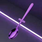 Аренда Ложка чайная фиолетовая Sapporo L 140 мм в зале «Чайка» (Морпорт) — ART SPACE