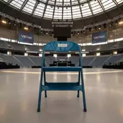 Аренда Стул складной Джон металлик голубой на арене «Фишт» — ART SPACE