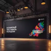 Аренда Баннер литой Black Back Vikuflex 450 гр 50х5.1 м в VK Stadium Sirius — ART SPACE