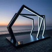 Аренда Фотозона New Year LED Light на пляже «Ривьера» — ART SPACE