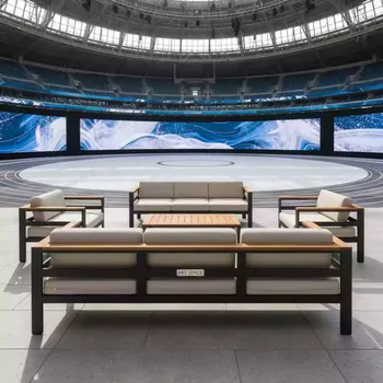 Аренда Лаунж мебель Goteborg антрацит алюминий тик в VK Stadium Sirius — ART SPACE
